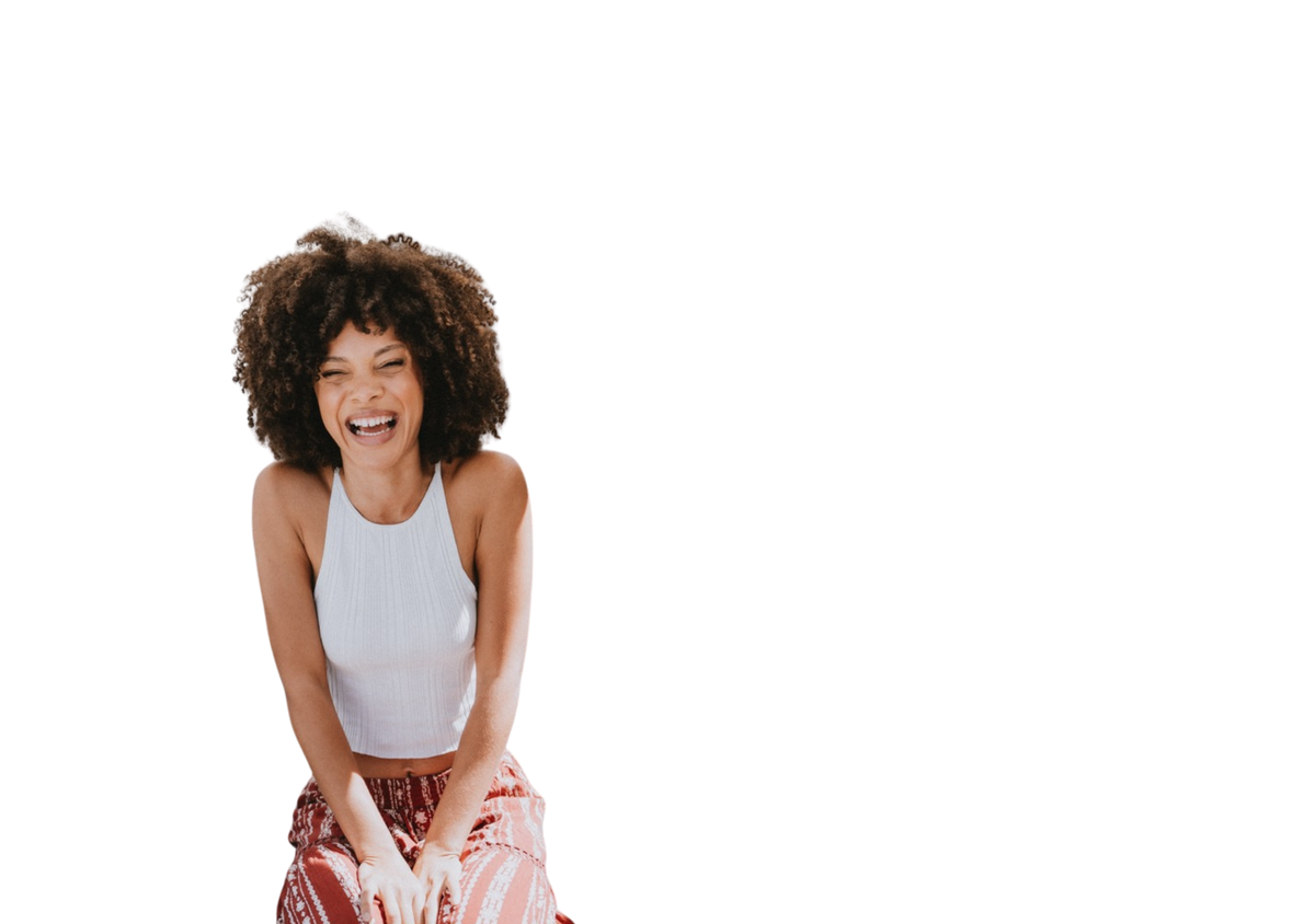 A woman feeling clear and energized